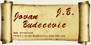 Jovan Budečević vizit kartica